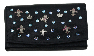 WESTERN-SPEICHER Große Geld Börse Portemonnaie Leder Strass  Swarovski Elements Lilli 216