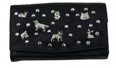WESTERN-SPEICHER Große Geld Börse Portemonnaie Leder Strass  Swarovski Elements Lilli 217