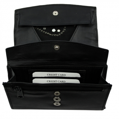 Preview: WESTERN-SPEICHER Große Geld Börse Portemonnaie Leder Strass  Swarovski Elements Lilli 217