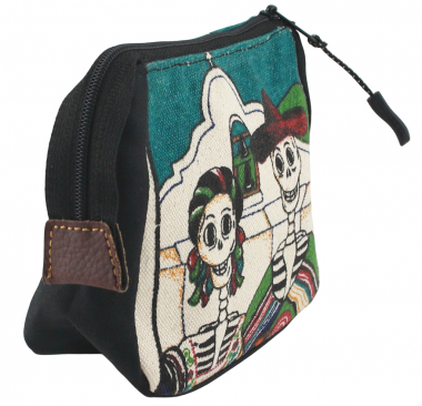 Preview: Mehrzwecktasche Kosmetik Tasche mit Reißverschluss - aus Mexico - KT 14