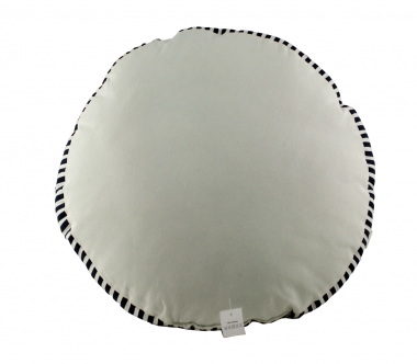 Rundes Deko Kissen Maritim Beige mit Kordel