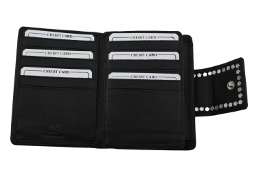 WESTERN-SPEICHER Geldbörse Portemonnaie Leder Strass  Swarovski Elements Laura 103