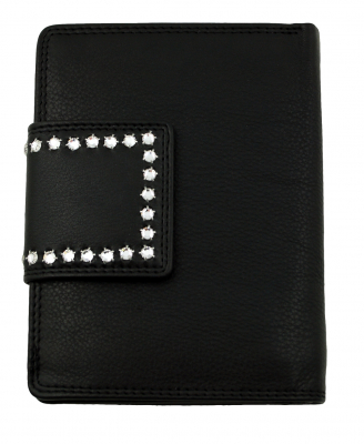WESTERN-SPEICHER Geldbörse Portemonnaie Leder Strass  Swarovski Elements Laura 108