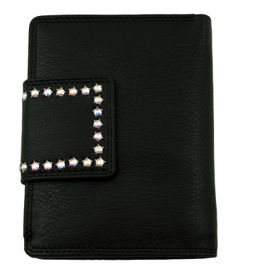 WESTERN-SPEICHER Geldbörse Portemonnaie Leder Strass  Swarovski Elements Laura 109