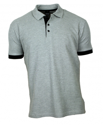 73MILES Poloshirt Herren Polohemd kurzarm grau S - 4XL