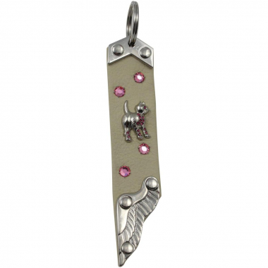 Schlüsselanhänger Leder Strass Swarovski-Elements SA152