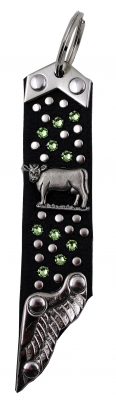 Schlüsselanhänger Leder Strass Swarovski-Elements SA294