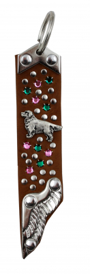 Schlüsselanhänger Leder Strass Swarovski-Elements SA295