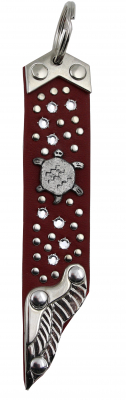 Schlüsselanhänger Leder Strass Swarovski-Elements SA307