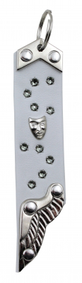 Schlüsselanhänger Leder Strass Swarovski-Elements SA311