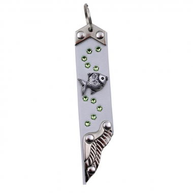 Schlüsselanhänger Leder Strass Swarovski-Elements SA314