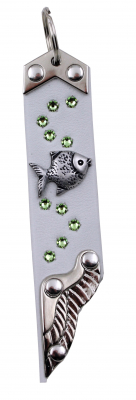 Schlüsselanhänger Leder Strass Swarovski-Elements SA314