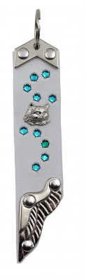 Schlüsselanhänger Leder Strass Swarovski-Elements SA316