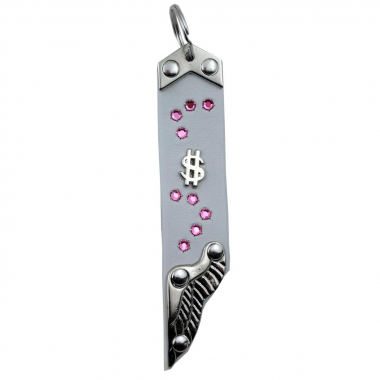 Schlüsselanhänger Leder Strass Swarovski-Elements SA317