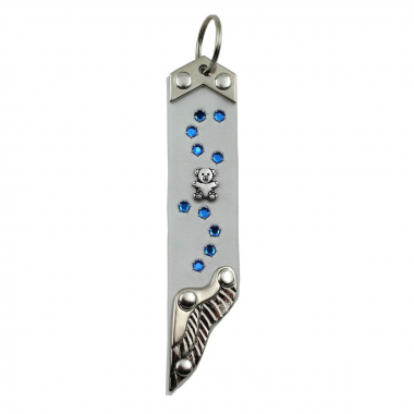 Schlüsselanhänger Leder Strass Swarovski-Elements SA318