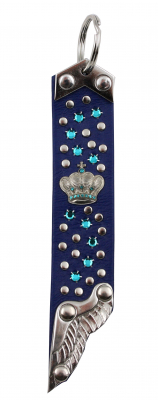 Schlüsselanhänger Leder Strass Swarovski-Elements SA285