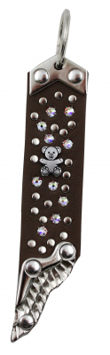 Schlüsselanhänger Leder Strass Swarovski-Elements SA287
