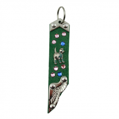 Schlüsselanhänger Leder Strass Swarovski-Elements SA337