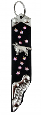 Schlüsselanhänger Leder Strass Swarovski-Elements SA340