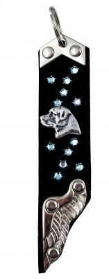 Schlüsselanhänger Leder Strass Swarovski-Elements SA346