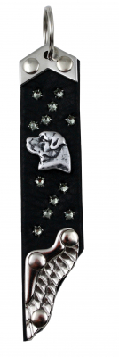 Schlüsselanhänger Leder Strass Swarovski-Elements SA349