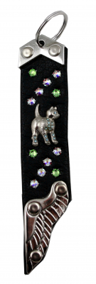 Schlüsselanhänger Leder Strass Swarovski-Elements SA353