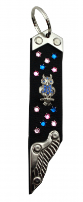 Schlüsselanhänger Leder Strass Swarovski-Elements SA354