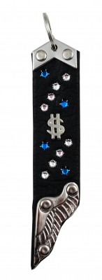 Schlüsselanhänger Leder Strass Swarovski-Elements SA355
