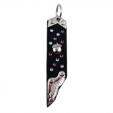 Schlüsselanhänger Leder Strass Swarovski-Elements SA356