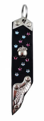 Schlüsselanhänger Leder Strass Swarovski-Elements SA356