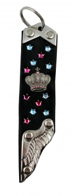 Schlüsselanhänger Leder Strass Swarovski-Elements SA357