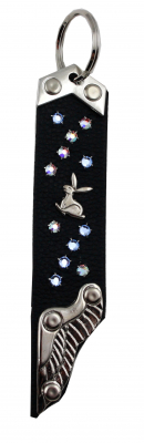 Schlüsselanhänger Leder Strass Swarovski-Elements SA358
