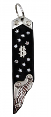 Schlüsselanhänger Leder Strass Swarovski-Elements SA361
