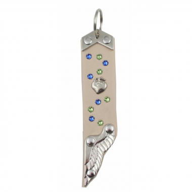 Schlüsselanhänger Leder Strass Swarovski-Elements SA371