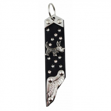Schlüsselanhänger Leder Strass Swarovski-Elements SA375