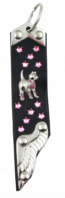 Schlüsselanhänger Leder Strass Swarovski-Elements SA376