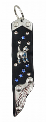 Schlüsselanhänger Leder Strass Swarovski-Elements SA380