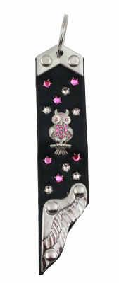 Schlüsselanhänger Leder Strass Swarovski-Elements SA381