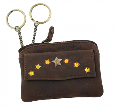 WESTERN-SPEICHER Schlüsseltasche Leder Strass Swarovski Elements SB 12