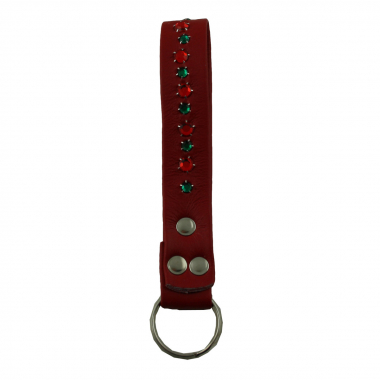 Preview: WESTERN-SPEICHER Schlüsselanhänger Leder Strass Swarovski-Elements SL15