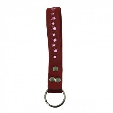Preview: WESTERN-SPEICHER Schlüsselanhänger Leder Strass Swarovski-Elements SL18