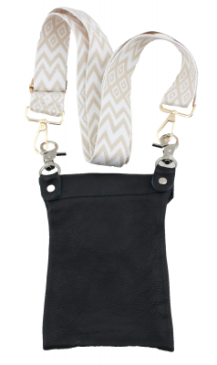 Preview: Umhängetasche Schultertasche Leder mit Kristall Glassteinen besetzt ST 14