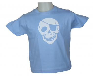 Kinder T-Shirt - Totenkopf -Blau