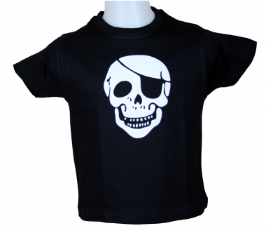 Kinder T-Shirt - Totenkopf - Schwarz -