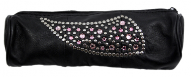 Kosmetiktasche Leder Strass Swarovski-Elements