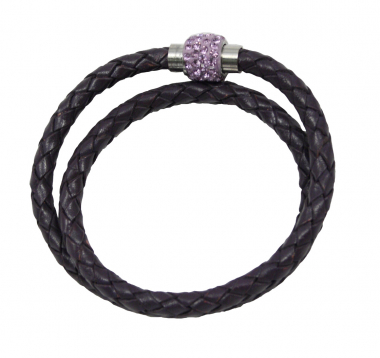 Geflochtenes Leder- Wickelarmband "LA104"