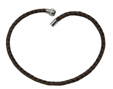 Preview: Geflochtenes Leder- Wickelarmband "LA103"