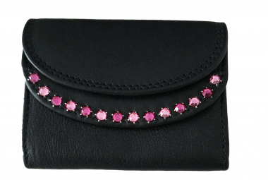 WESTERN-SPEICHER Geldbörse Portemonnaie Leder Strass  Swarovski Elements Lea 120