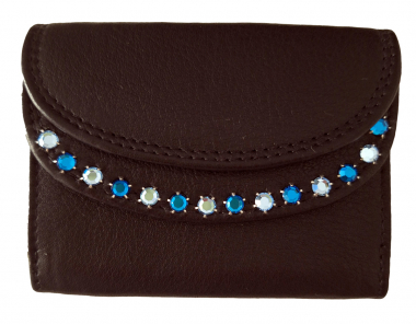 WESTERN-SPEICHER Geldbörse Portemonnaie Leder Strass  Swarovski Elements Lea 121