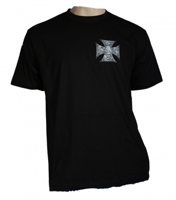T-Shirt  Cross  Baumwolle schwarz Größe S bis 5XL